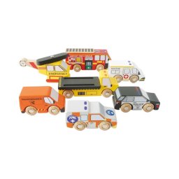 Set de mașini de intervenție cu elicopter Le Toy Van