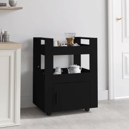 Carucior de bucatarie, negru, 60x45x80 cm, lemn prelucrat GartenMobel Dekor