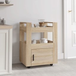 Carucior de bucatarie stejar sonoma 60x45x80 cm lemn prelucrat GartenMobel Dekor