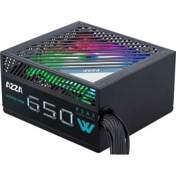 Sursa AZZA PSAZ-650W ARGB 650W, PC power supply (black, 2x PCIe)