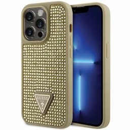 Husa Guess GUHCP14LHDGTPD iPhone 14 Pro 6.1" gold/gold hardcase Rhinestone Triangle