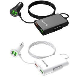 Pachet 1+1 Incarcator auto, 4 in 1, 12V 32V USB QC3.0, 40W, cablu de 1,7 m
