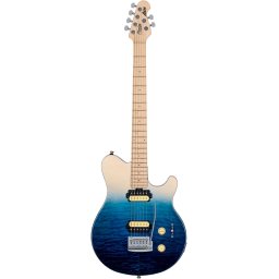 Sterling by MusicMan Axis AX3 Quilted Maple Spectrum Blue