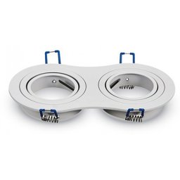 Corp spot 2XGU10 alb unghi reglabil V-TAC SKU-3601