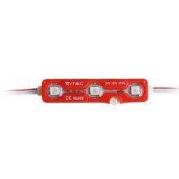 Modul 3 LED-URI SMD5050 rosu IP67 V-TAC SKU-5117