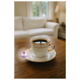 MENUET decor AUR Serviciu cafea portelan Bohemia 6 persoane 145 ml