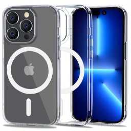 Husa Husă TPU Tech-Protect FlexAir Hybrid MagSafe pentru Apple iPhone 14 Pro Max, spate transparent, compatibilă MagSafe, transparentă