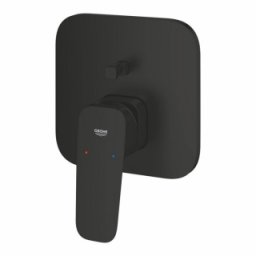Baterie cada dus Grohe Cubeo, montaj incastrat, negru mat