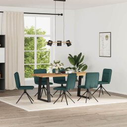 Scaune de bucatarie, 6 buc., verde închis, material textil GartenMobel Dekor
