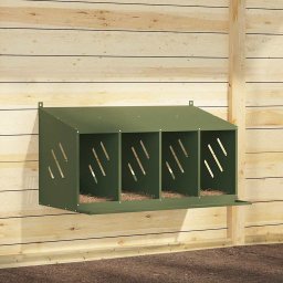 Cuiba pentru pui cu 4 compartimente, metal verde masline GartenMobel Dekor