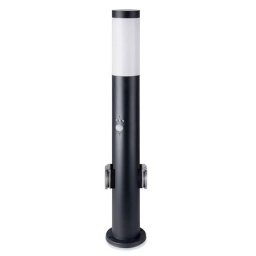 Lampa gradina soclu e27 cu senzor de miscare IP44 - negru V-TAC SKU-8979