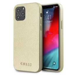 Husa Guess GUHCP12LIGLGO iPhone 12 Pro Max 6.7" gold/gold hardcase Iridescent