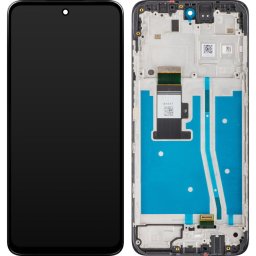 Piese si componente Display cu Touchscreen Motorola Moto G53, cu Rama, Negru, Service Pack 5D68C22150