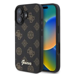Husa Husa pentru iPhone 16 - Guess Peony Script MagSafe (GUHMP16SPGPYSK) - Black