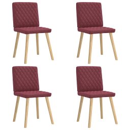 Scaune de bucatarie, 4 buc., rosu vin, material textil GartenMobel Dekor