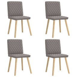 Scaune de sufragerie, 4 buc., gri taupe, material textil GartenMobel Dekor