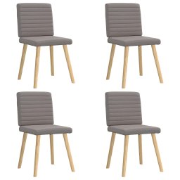 Scaune de sufragerie, 4 buc., gri taupe, material textil GartenMobel Dekor