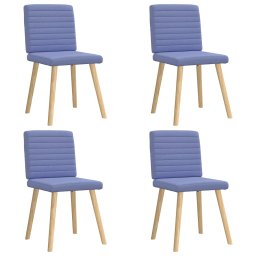 Scaune de sufragerie 4 buc tesatura Jeans Blue GartenMobel Dekor