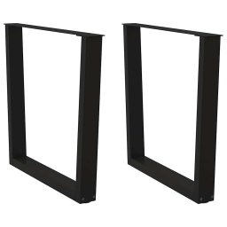 Picioare pentru masa în forma de V 2 buc Negru Otel GartenMobel Dekor