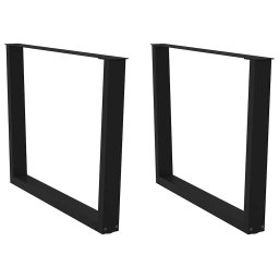 Picioare pentru masa în forma de V 2 buc Negru Otel GartenMobel Dekor