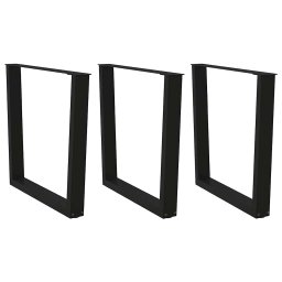 Picioare pentru masa în forma de V 3 buc Negru Otel GartenMobel Dekor
