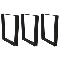 Picioare pentru masa în forma de V 3 buc Negru Otel GartenMobel Dekor