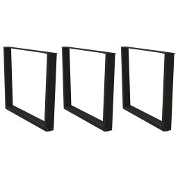Picioare pentru masa în forma de V 3 buc Negru Otel GartenMobel Dekor