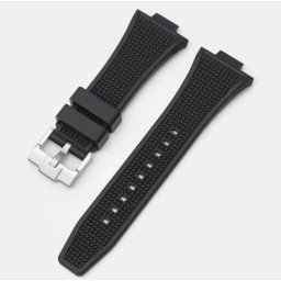 Curea silicon neagră pentru Tissot PRX de 40mm diametru