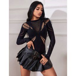 Eross body Irregular Hollow XS/M Black