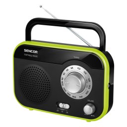 Aparat radio SRD210BGN, portabil, 1W RMS, negru/ verde