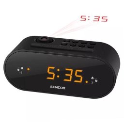 Radio cu ceas FM SRC 3100 Sencor, display 0.9 inch, cu proiectie si alarma duala, negru