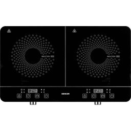 Plita SCP 4201GY Ceramica, 2000 W, 10 niveluri de putere, Temporizator 180 minute, Negru