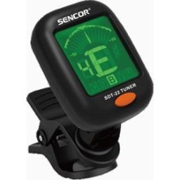 Tuner digital cu vibrații Sencor SDT-22, ecran LCD color, clemă de prindere, pentru chitară, bas, vioară, ukulele și cromatic