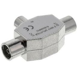 Accesorii Audio Hi-Fi Adaptor coaxial mascul/2x coaxial mamă SAV 124-000 argintiu