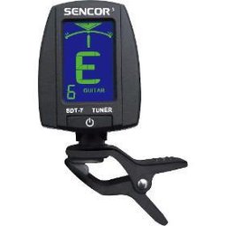 Tuner digital cu vibrații Sencor SDT 7, ecran LCD color, pentru chitară, chitară bas și cromatic