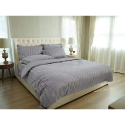 Lenjerie De Pat Green Future Grey, 100% bambus, pentru 2 persoane, gri