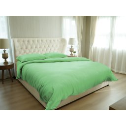 Lenjerie De Pat Green Future Verde/Ivory, 100% bambus, pentru 2 persoane, verde