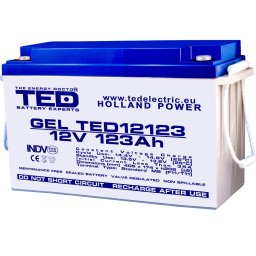 Acumulator Gel pentru UPS sau panouri fotovoltaice 12V 123Ah TED VRLA GEL Deep Cycle TED12123
