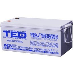 Acumulator Gel pentru UPS sau panouri fotovoltaice TED 12V 260Ah VRLA GEL TED12260 Deep Cycle