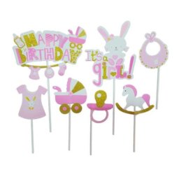 Set 7 decoratiuni briosa tort bebe fata 7 cm