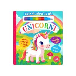 Unicorni. Carte de colorat cu apa