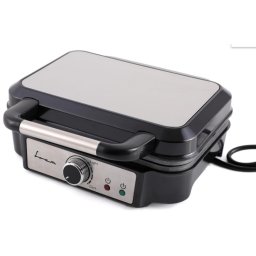 Aparat de facut gofre Fram FAG-M1000BKSS, 1000 W, reglare temparatura, mecanic, indicator luminos, inox