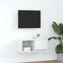 Comoda TV, alb, 60x31x25,5 cm, lemn prelucrat GartenMobel Dekor