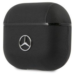 Husa MERCEDES Leather pentru Apple AirPods 3, Neagra MEA3CSLBK
