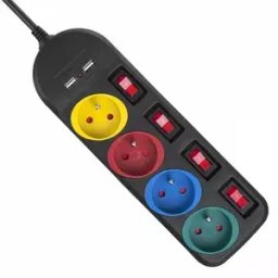 Prelungitor Power strip 4 sockets 2xUSB Maclean MCE229B