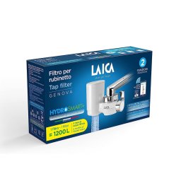 Filtru de apa cu fixare pe robinet Laica Genova HydroSmart Metal Stop, 1200 litri