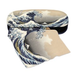 Etui cu textil si protectie ochelari hokusai - marele val, fridolin