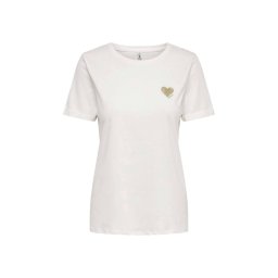 ONLY T-Shirt Onlkita Life S/S 15244714 11-4201 TCX cloud dancer