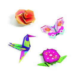 Set creativ pentru copii, Origami Djeco, animale si flori exotice