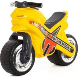 Motocicleta fara pedale, Galbena,Unicorn, MX-ON, 70x30x49,3 cm, Polesie